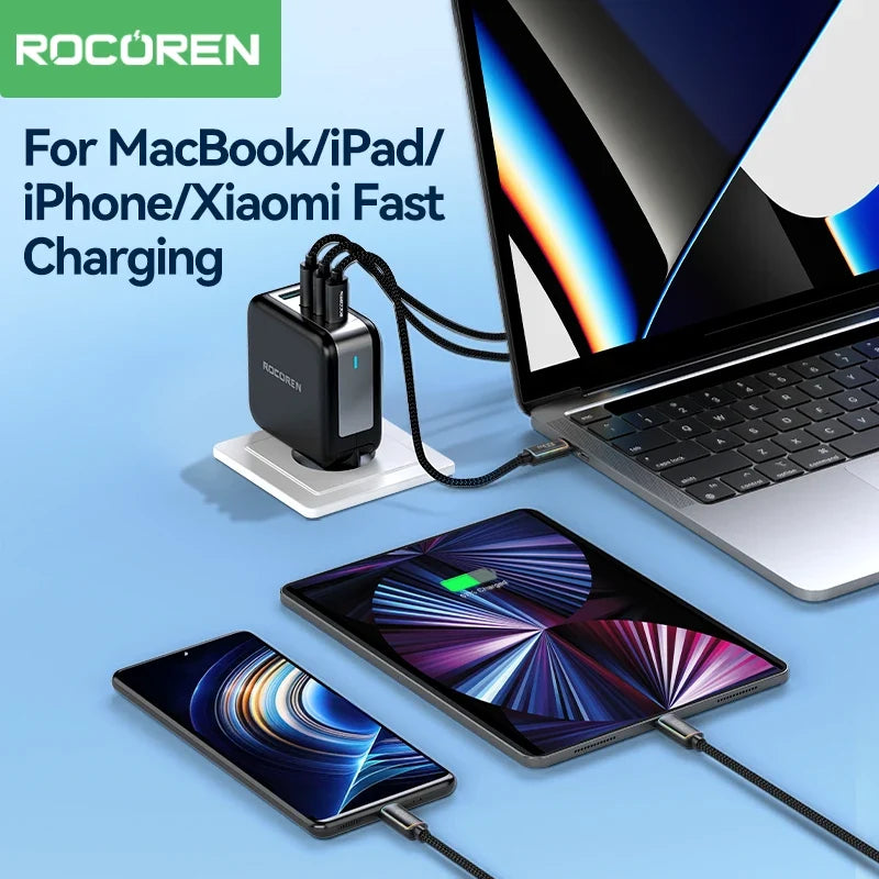 Rocoren 100W USB-C Cable 5A PD 3.1 Fast Charging – Samsung, Mac