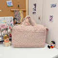 Women's Pink Floral Canvas Handbag – Large Shoulder Bag