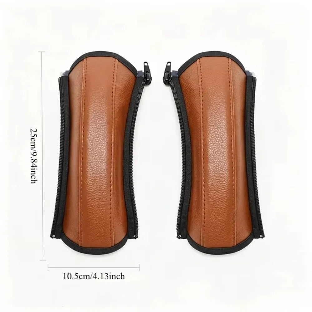 PU Leather Stroller Handle Cover – Universal Ergonomic Grip