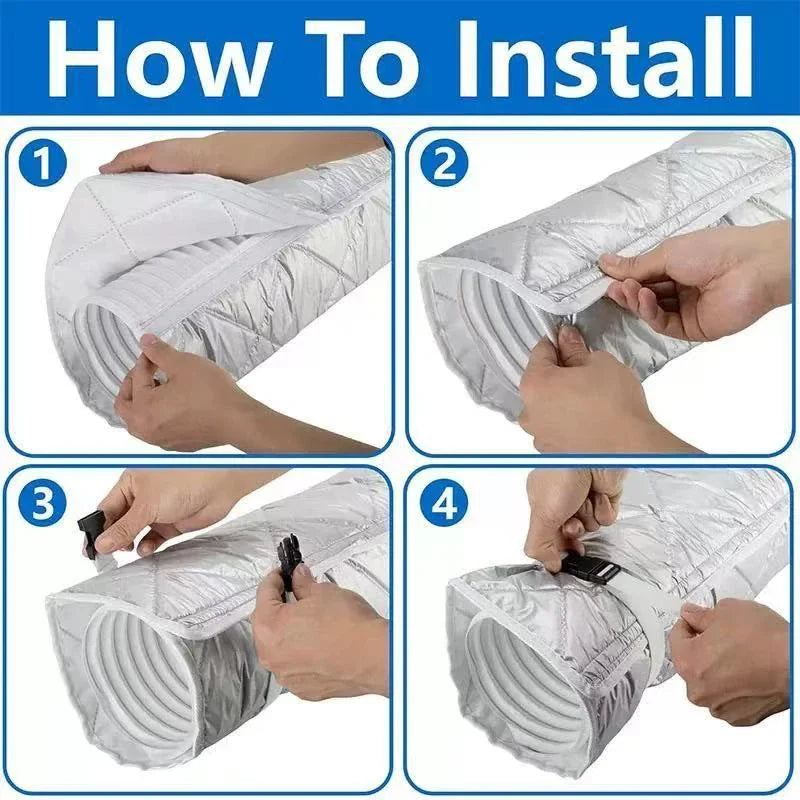 AC Hose Insulation Cover – Waterproof Sleeve with Buckle Straps