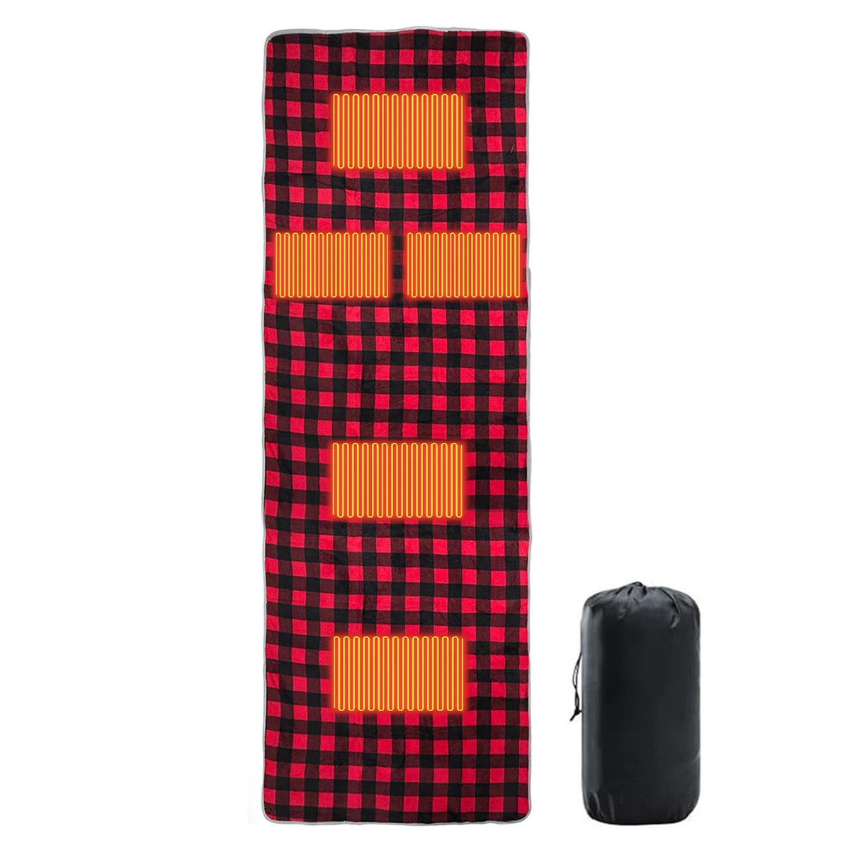 USB Heated Camping Sleeping Mat | 5-Zone Warmth, Waterproof