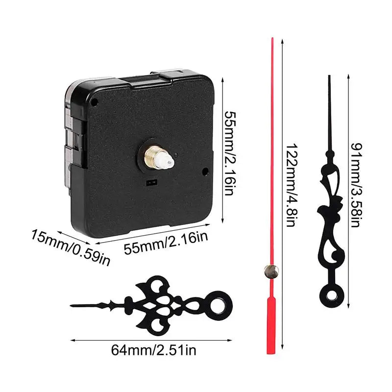 Wall Clock Movement Replacement Kit – Silent Motor & Hands