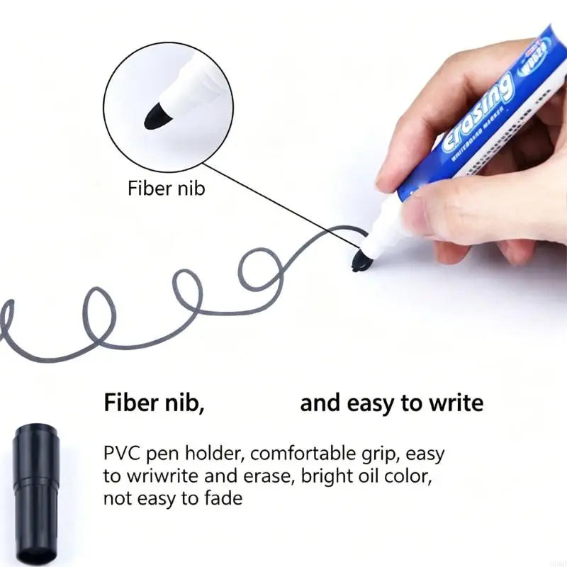 Erasable Whiteboard Markers – Broad Tip Water-Based Ink