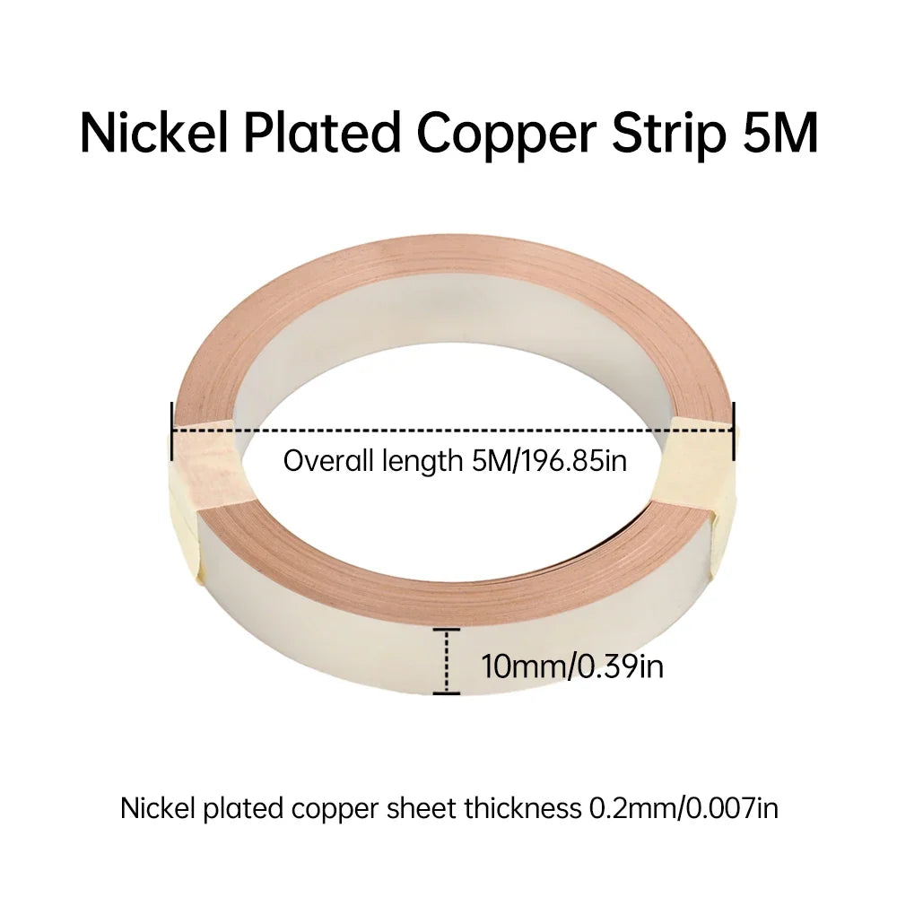 T2 Pure Copper Strip for 18650 21700 Battery Spot Welding | 5m–10m