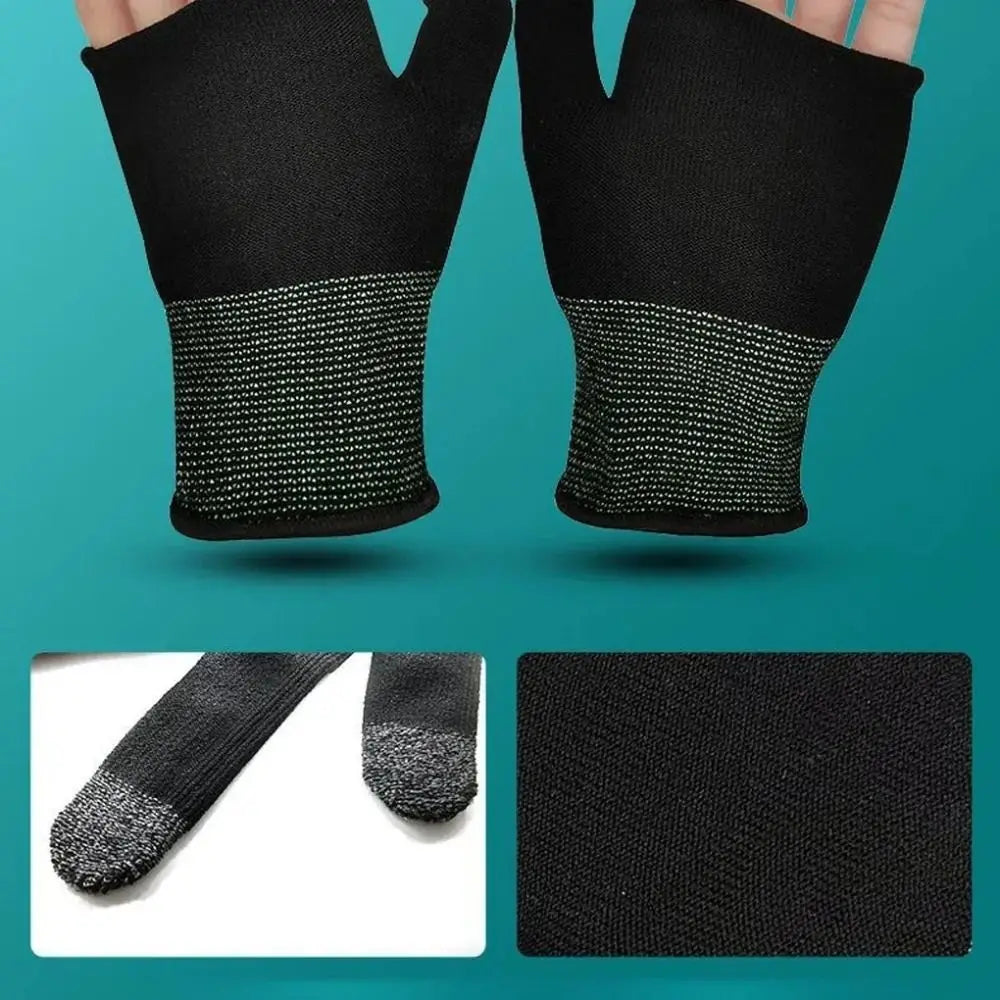 Breathable Two-Finger Gaming Gloves – Touchscreen Fingertip Sleeves