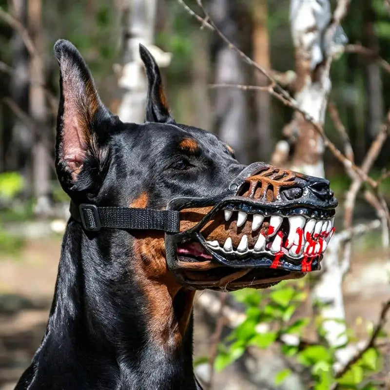 Dog Dinosaur Halloween Costume Muzzle | Soft Latex, Movable Jaw