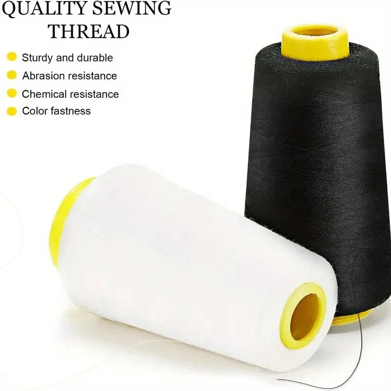 6-Pack Serger Thread Cones 3000 Yds – Black & White Overlock