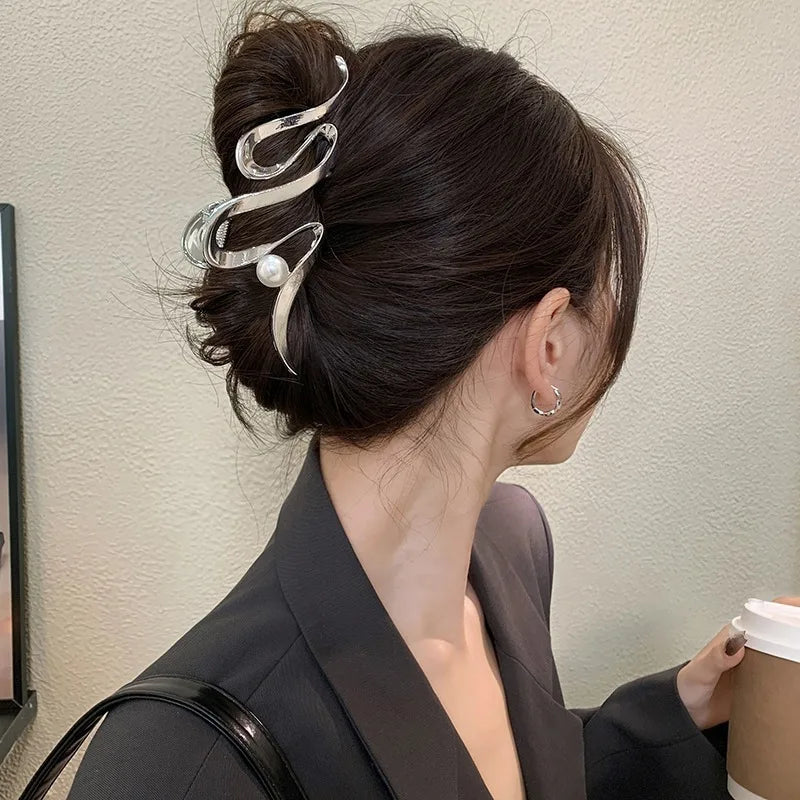 Metal Geometric Hair Claw Clips – Korean Style Barrettes Women