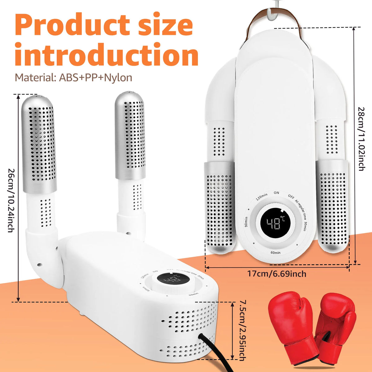 Willstar Boxing Glove Dryer – Foldable Timer & Odor Eliminator