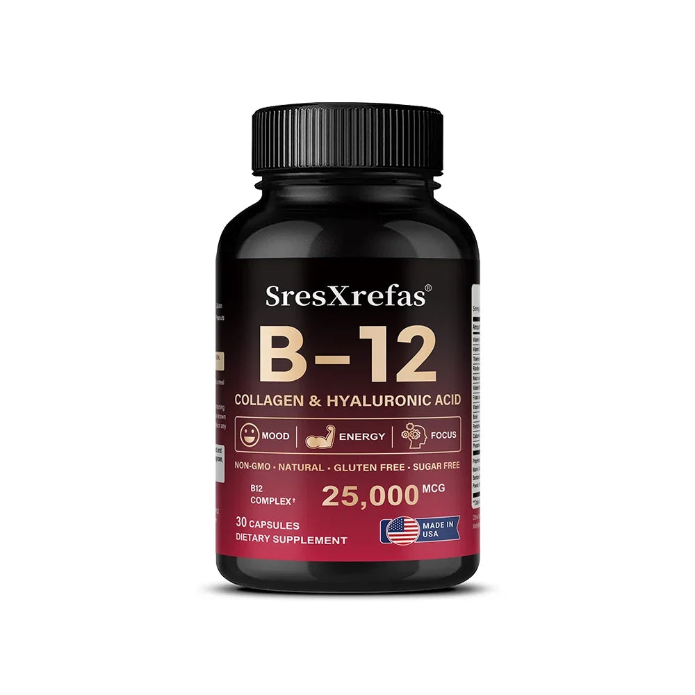 Vitamin B12 Complex with Collagen & Hyaluronic Acid | STRESSXCEL