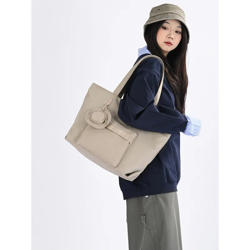 Large Capacity Women's Tote Bag – Nylon Shoulder Handbag