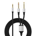 Nixie 3.5mm to Dual 6.35mm Audio Cable – Gold-Plated & DC Noise