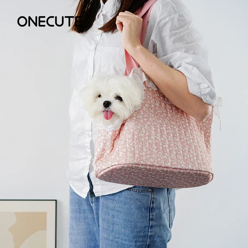 Small Dog Carrier Backpack – Breathable Cotton Pet Sling Bag