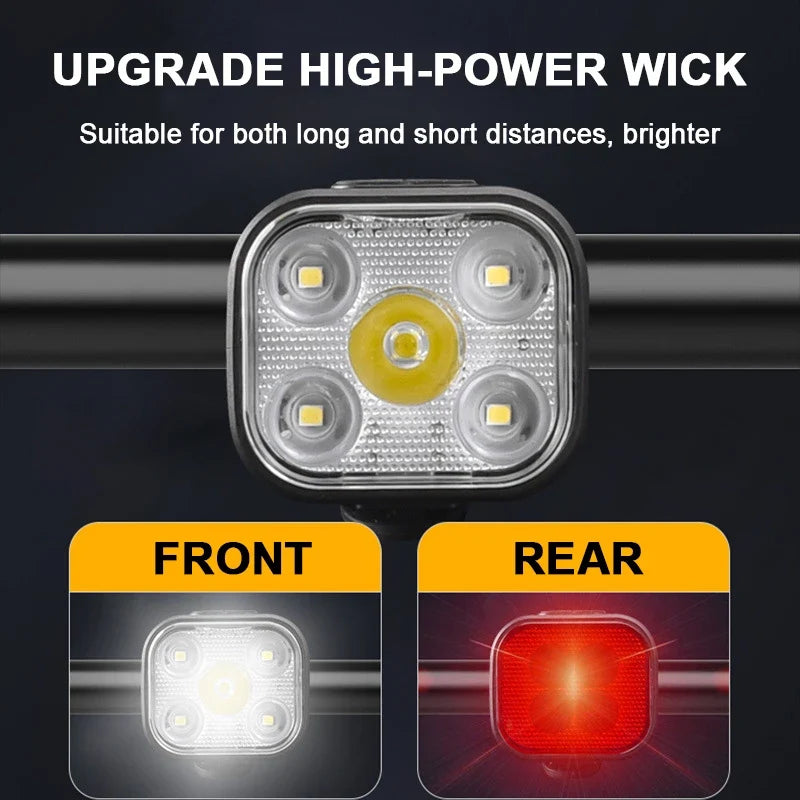 BUCKLOS Type-C Rechargeable Bike Light Set – Front & Rear MTB