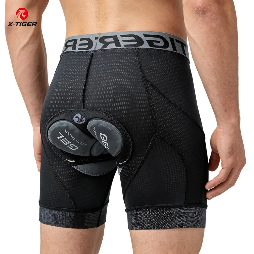 X-TIGER Men's Gel Cushion MTB Road Cycling Shorts