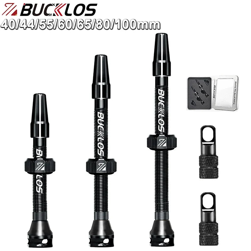 BUCKLOS Tubeless Presta Valve CNC Alloy 40–100mm Road MTB