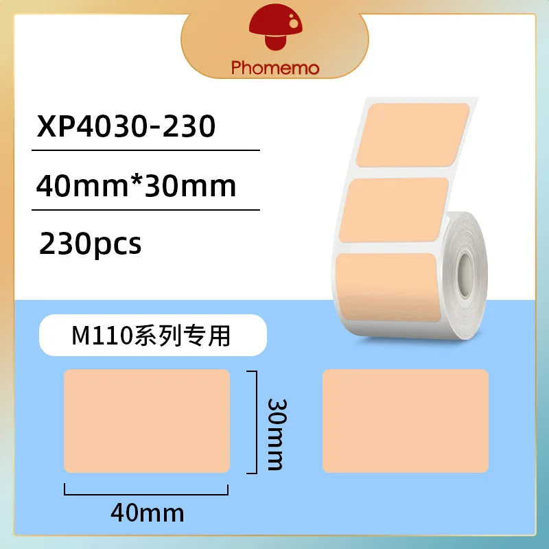 Phomemo M110/M200 Self-Adhesive Thermal Label Paper Stickers