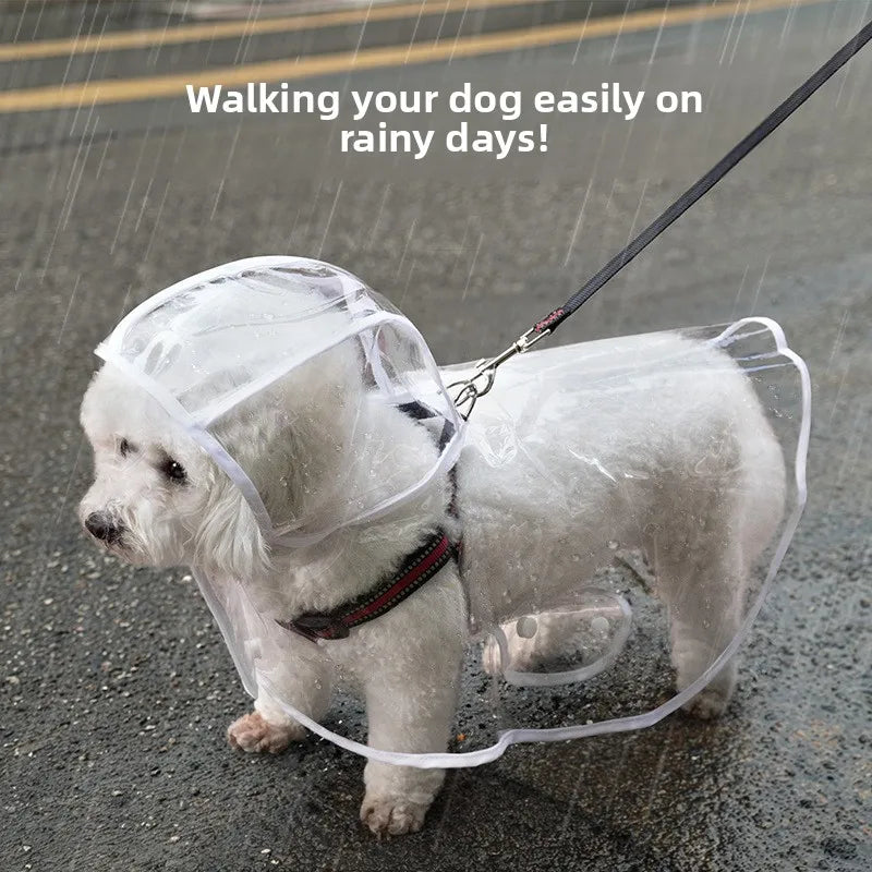 Transparent Waterproof Dog Raincoat – 7 Sizes | Nixie