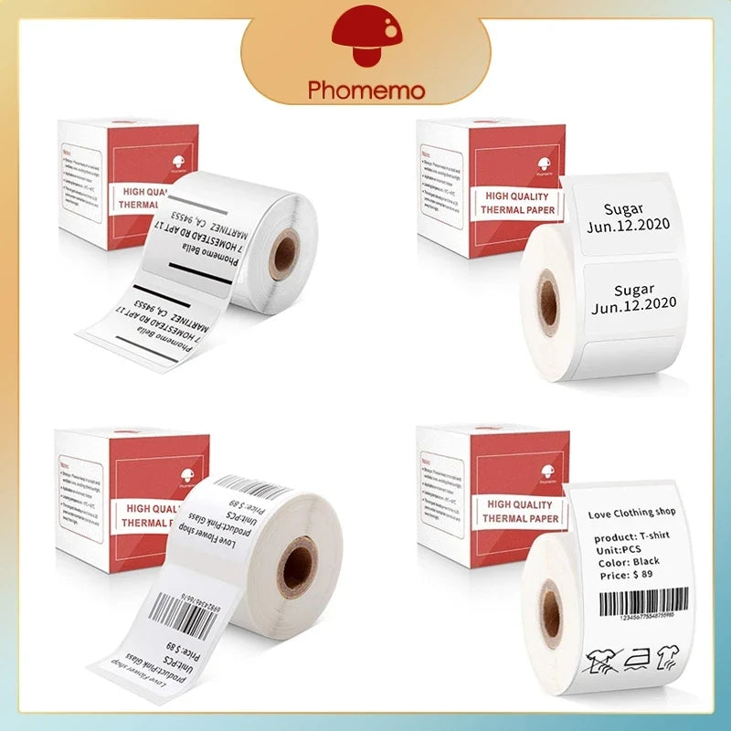 Phomemo M110/M200 Self-Adhesive Thermal Labels 20–50mm