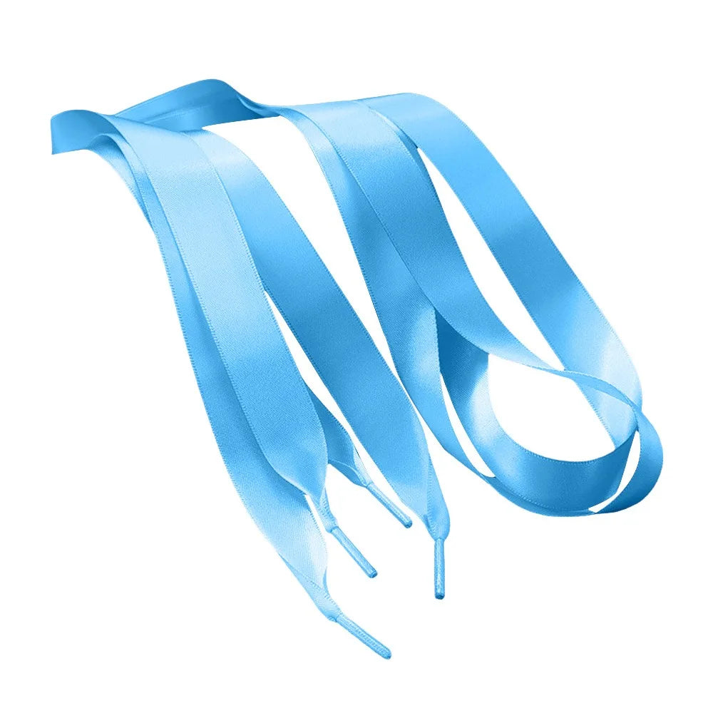 Satin Silk Flat Shoelaces – Smooth Double-Sided DIY Shoe Laces
