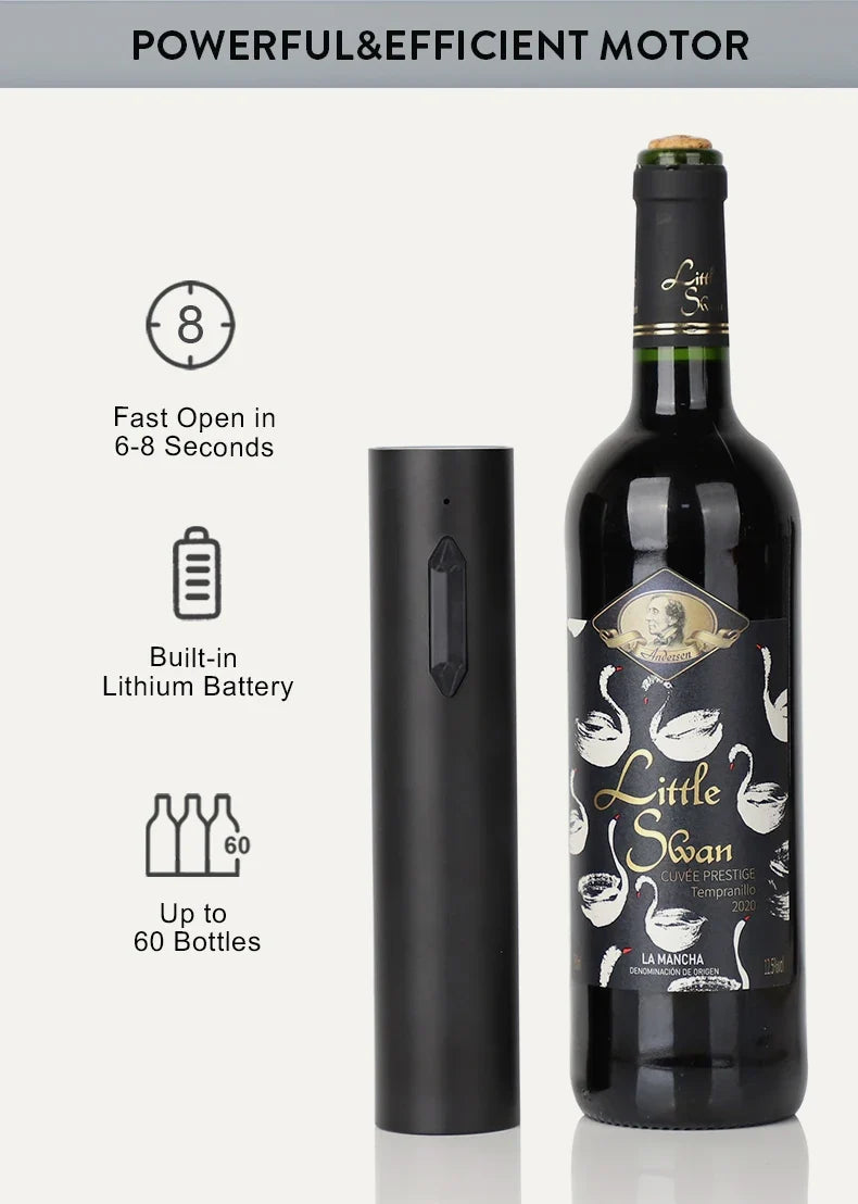 CLITON Electric Wine Opener Set – Auto Corkscrew & Decanter Kit