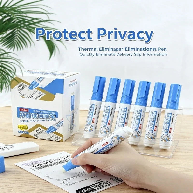 Thermal Paper Eraser Pen 2-Pack – Privacy Blackout Pen