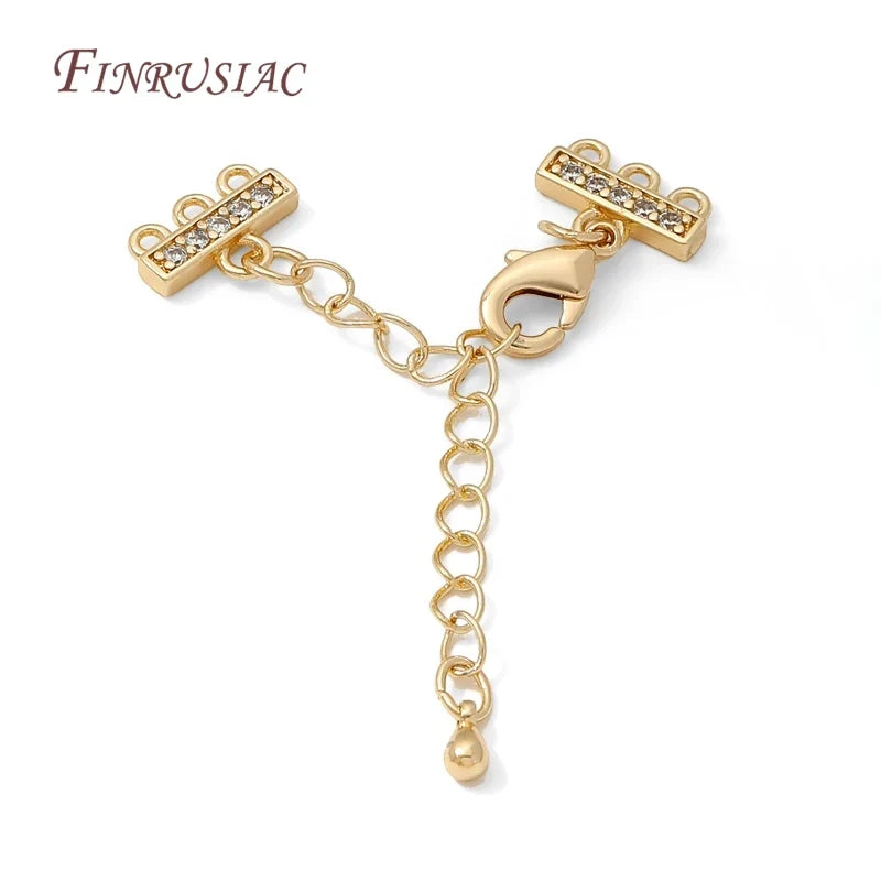 18K Gold Plated Brass Chain Extender – DIY Pearl Necklace Connector