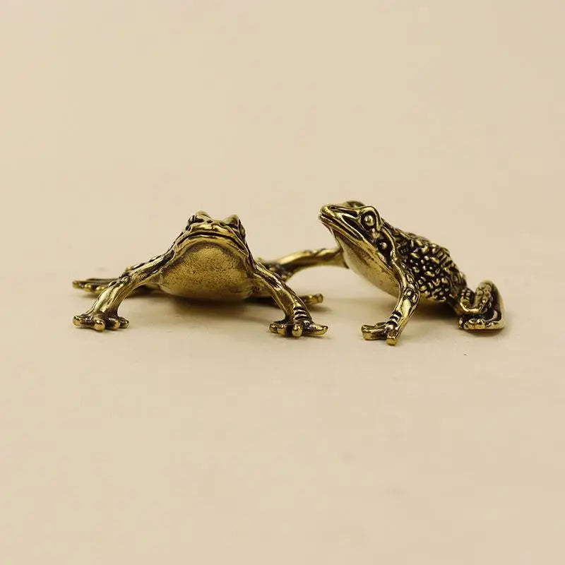 Brass Feng Shui Money Toad Statue – Lucky Fortune Figurine