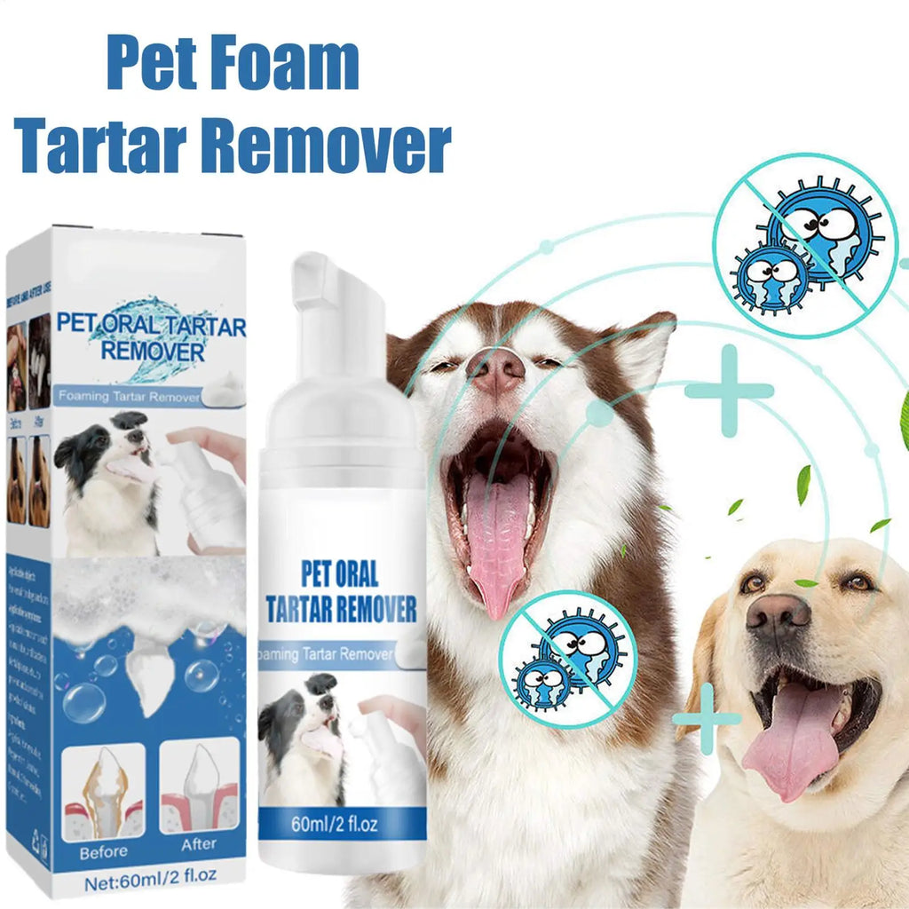 Pet Dental Foam Spray – Tartar & Bad Breath Remover for Dogs & Cats