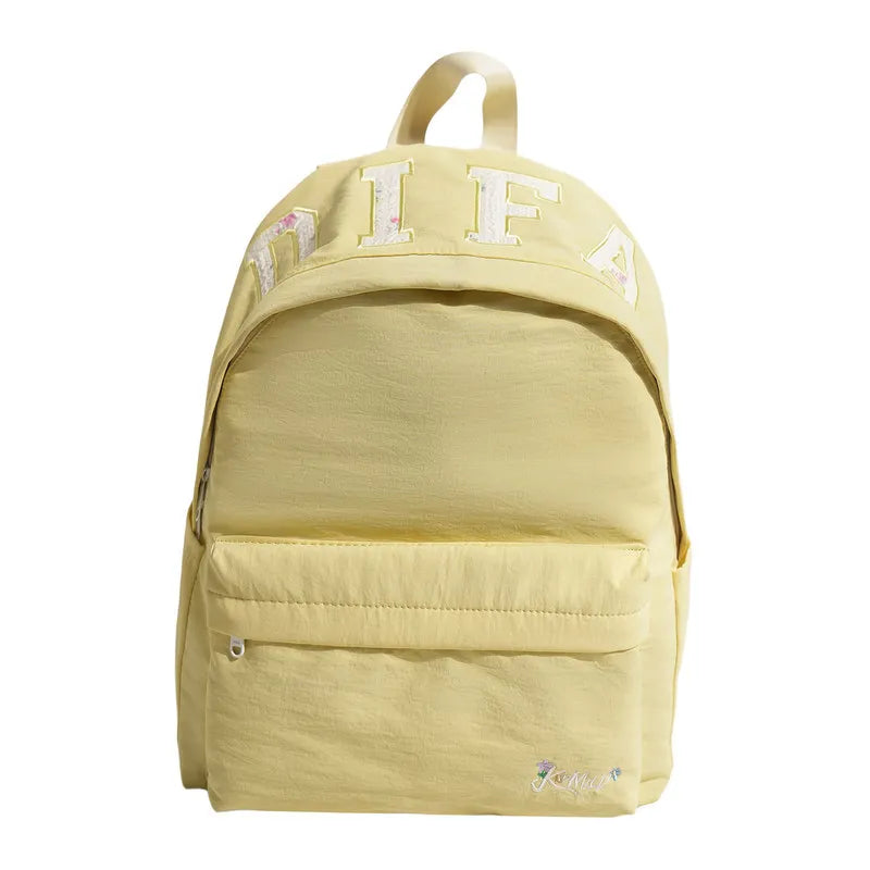 Korean Vintage Embroidered Letter Backpack – Unisex Student