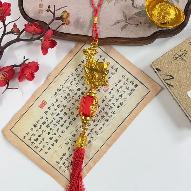 2027 Chinese New Year Goat Hanging Ornament Red Tassel Decor