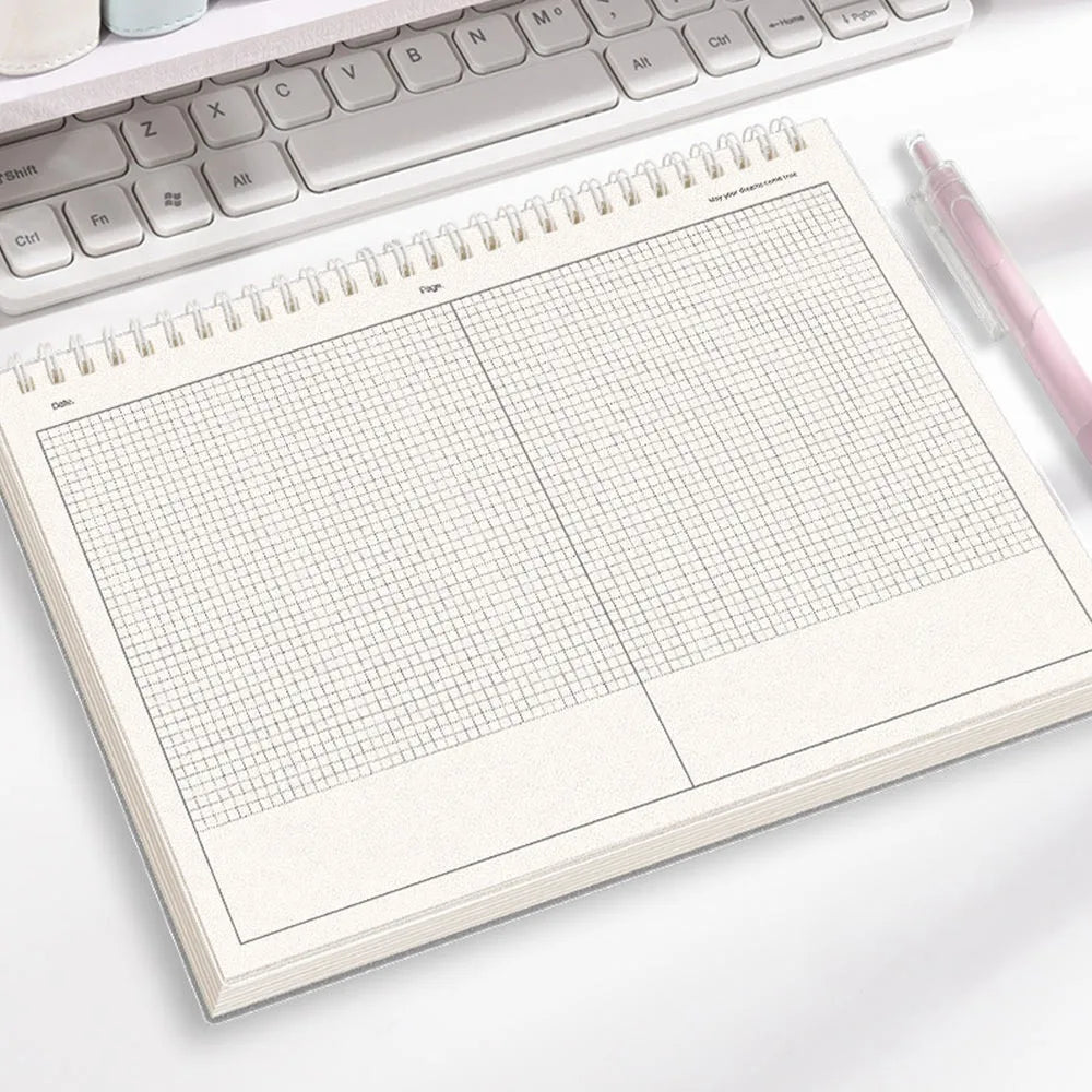 B5 Coil Notebook Grid & Lined Pages – Thick Paper Memopad