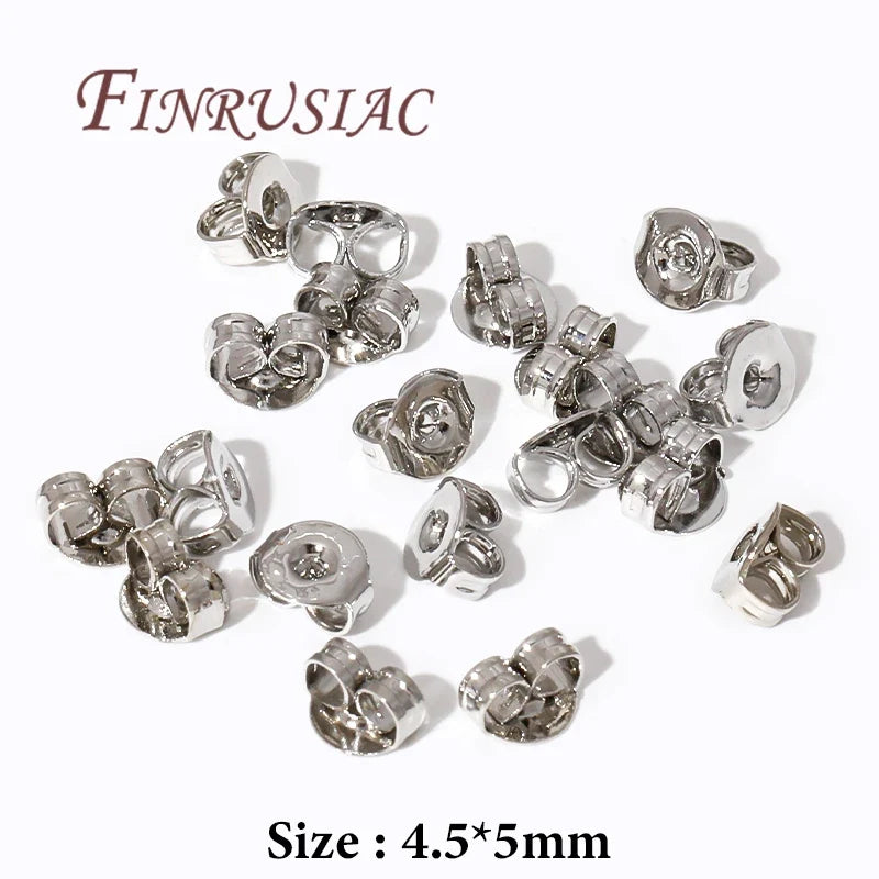 50-Pack 14K Gold Plated Earring Backs – Stud Locking Stoppers