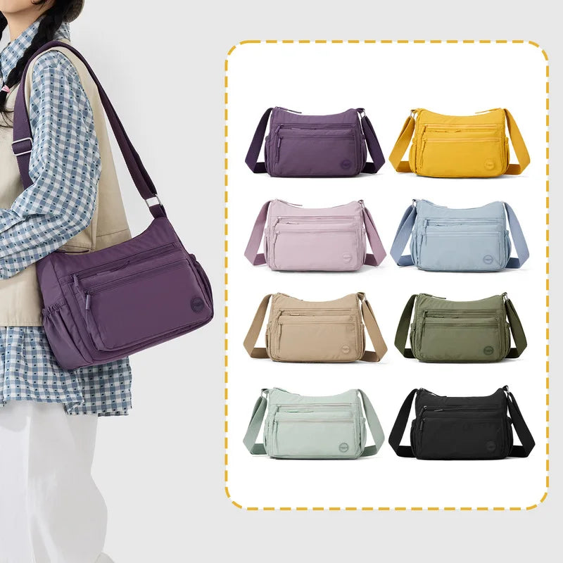 Nixie Oxford Canvas Crossbody Bag – Large Capacity Shoulder Bag