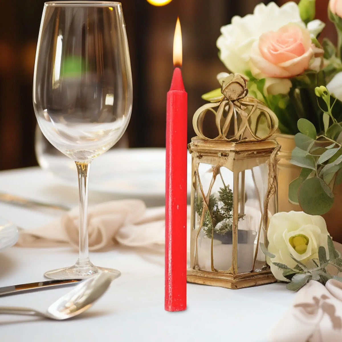 Taper Candles 10-Pack – Long Burning Wedding & Home Décor