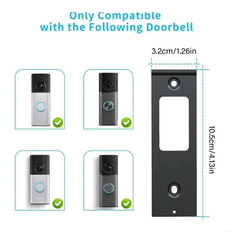 Video Doorbell Metal Replacement Backplate | Screws & Anchors