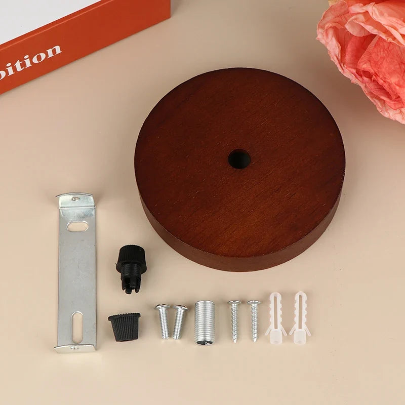 Wooden Ceiling Plate Lamp Base | 10/12cm Pendant DIY Chandelier