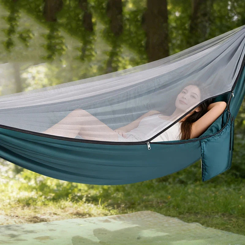 Camping Hammock with Mosquito Net – Tear-Resistant Parachute