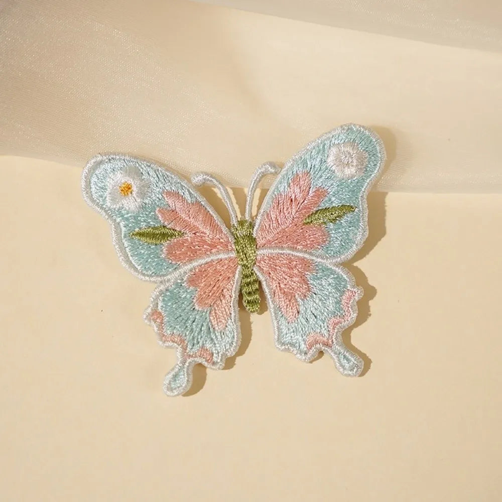 2Pcs 3D Butterfly Embroidery Iron-On Patches – Floral Applique