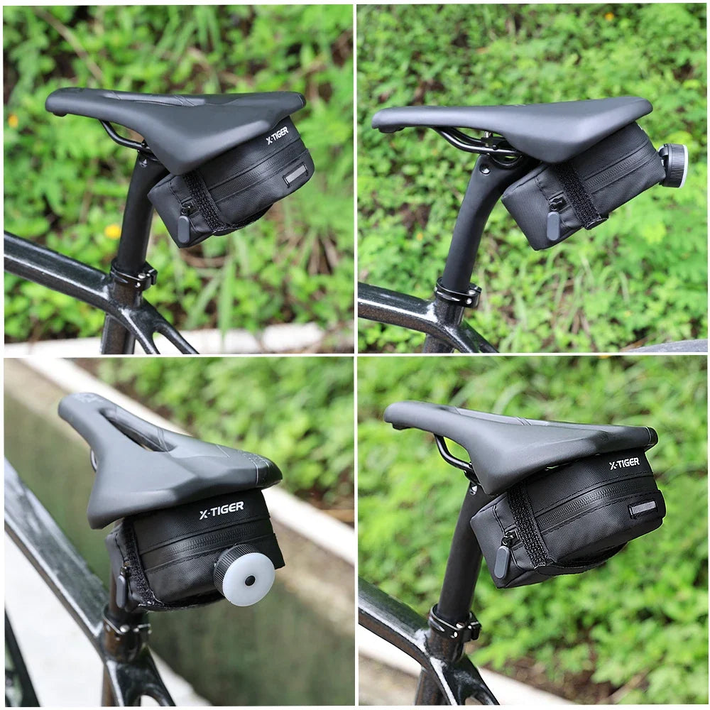 X-TIGER Waterproof Bike Saddle Bag | 0.7L Bicycle Tail Bag