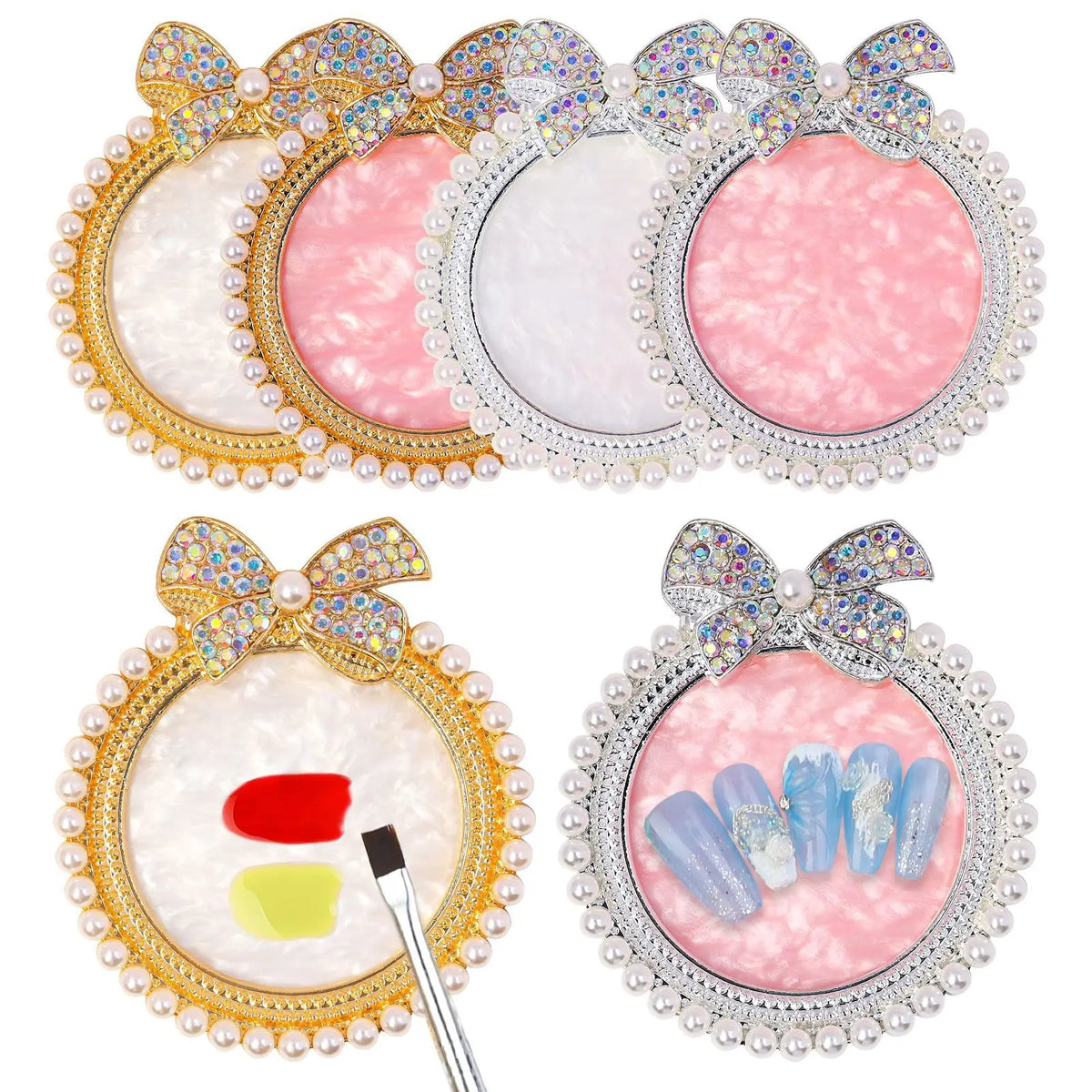Resin Art Nail Gel Color Palette & Makeup Display Board