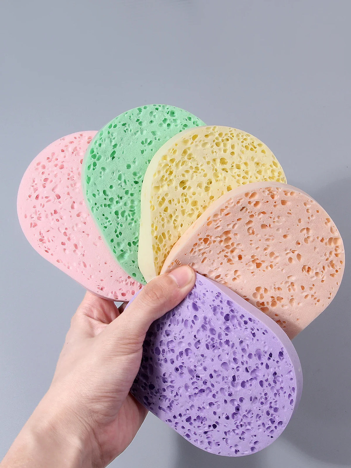 Soft Oval Facial Cleansing Sponge & Makeup Remover Puff