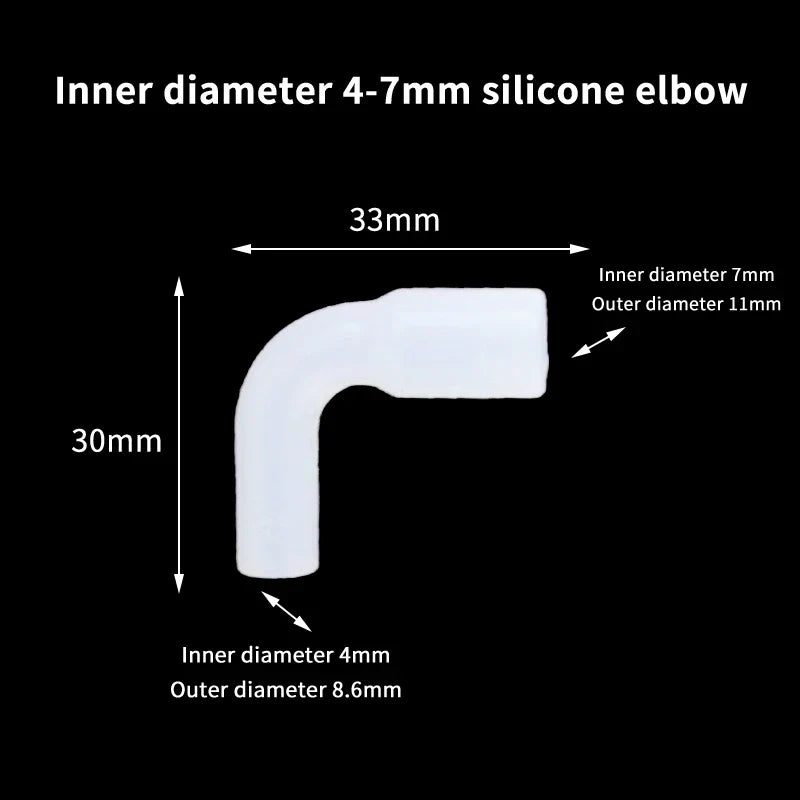 Silicone Elbow Pipe Connector for Garden & Aquarium Tubing