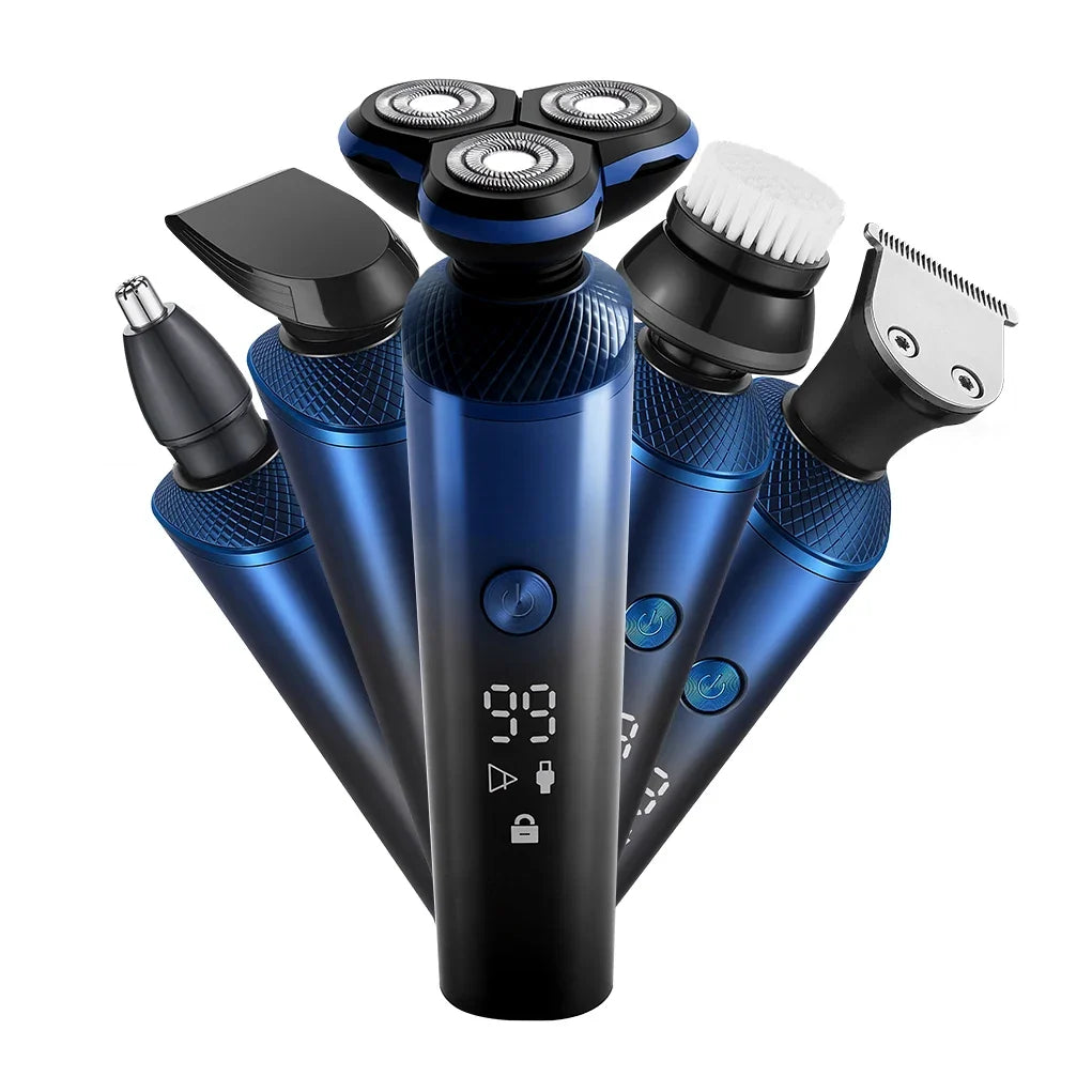 Triple Blade Rotary Electric Shaver for Men – IPX6 Washable