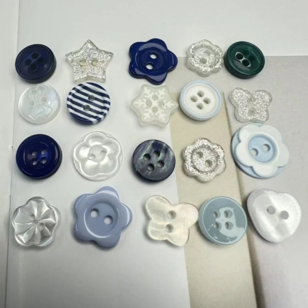 20pc Winter Snowflake Blind Box Buttons for DIY Scrapbooking