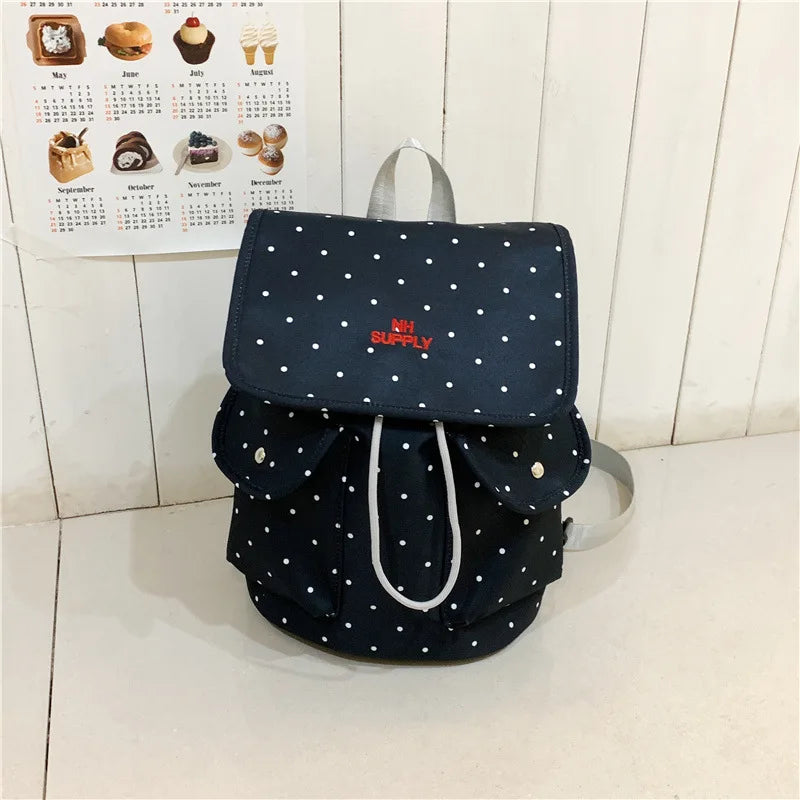 Polka Dot Backpack for Women – Lightweight College Style