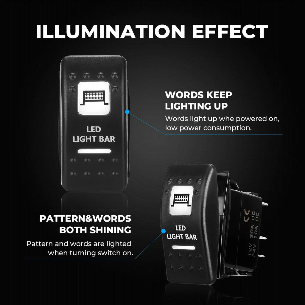UTV LED Illuminated Rocker Switch 12-24V | Can-Am Polaris Yamaha
