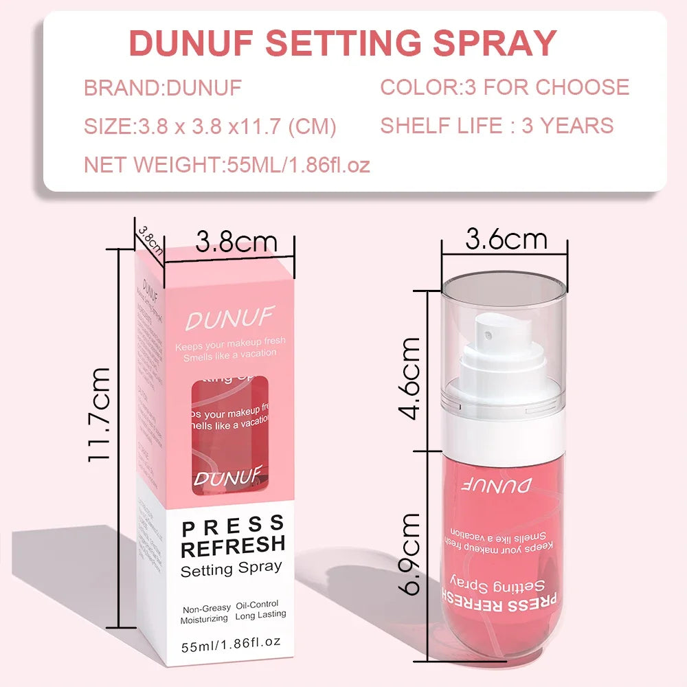 DUNUF Moisturizing Makeup Setting Spray – Oil-Free Long-Lasting