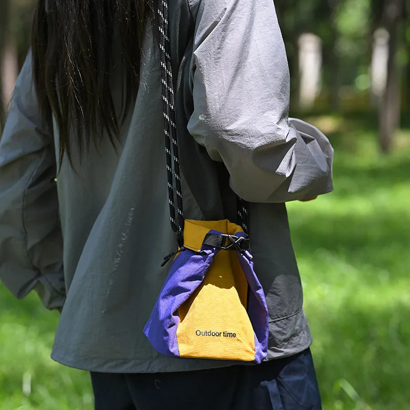 Color Block Crossbody Phone Bag – Unisex Outdoor Mini Bag