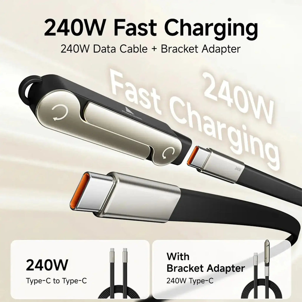 240W Foldable Phone Charging Stand | Type-C Desk & Bedside
